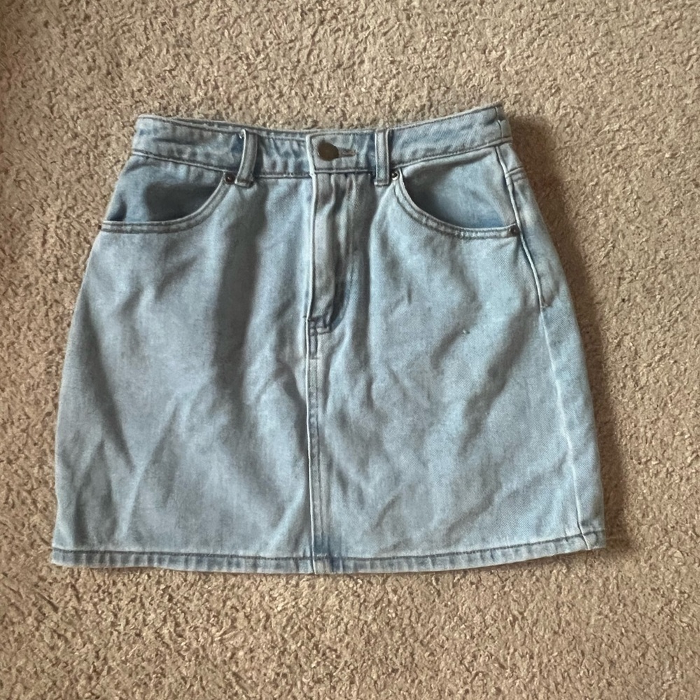 Light was denim jean skirt
